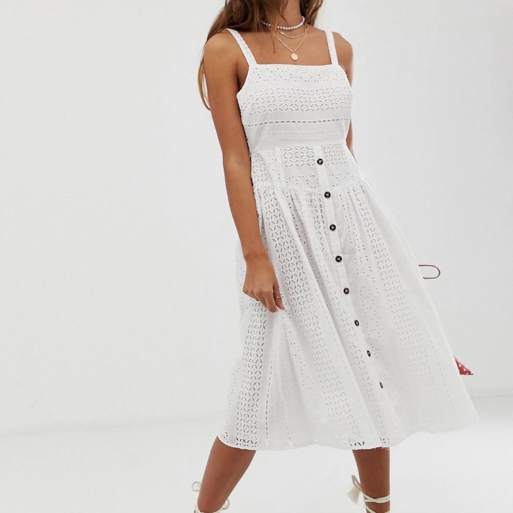 Asos Design Midi Sundress With Button Front. Nwot - image 1